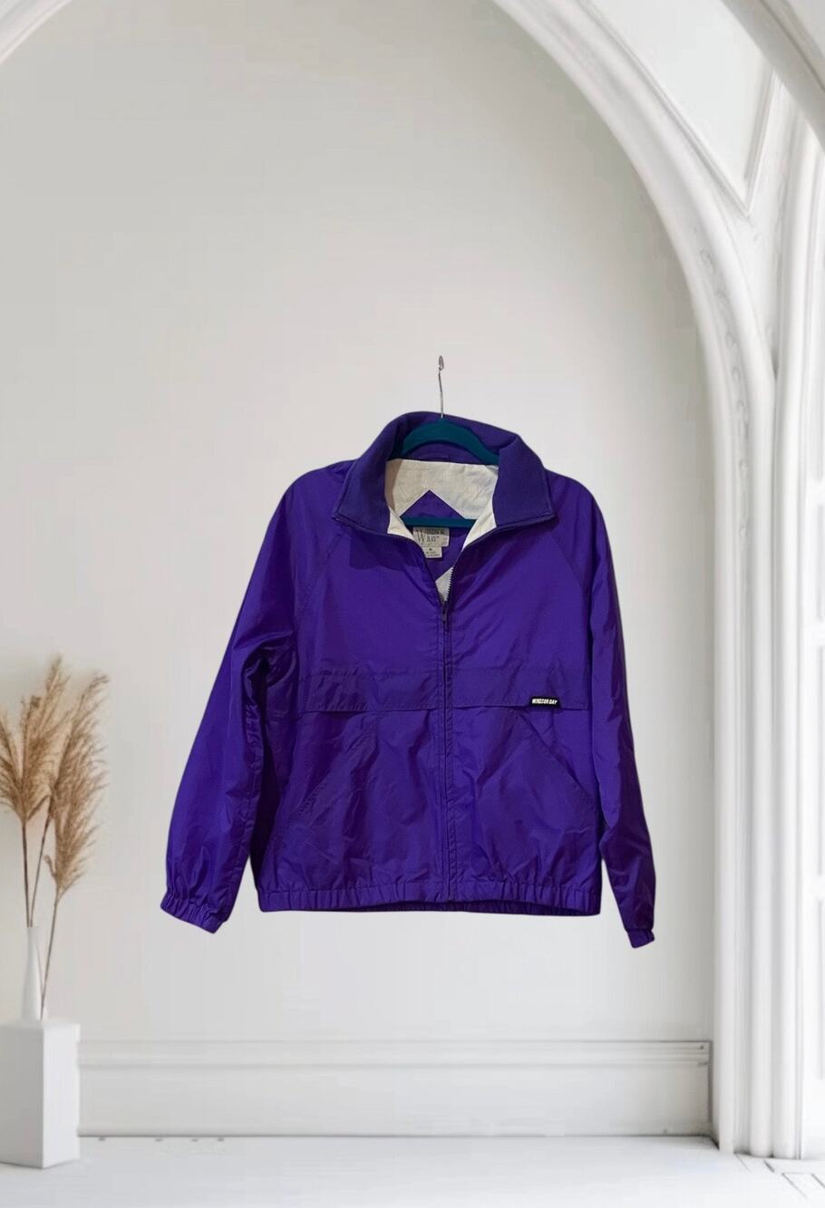 Purple 80's Windsor Bay windbreaker Jacket Medium
